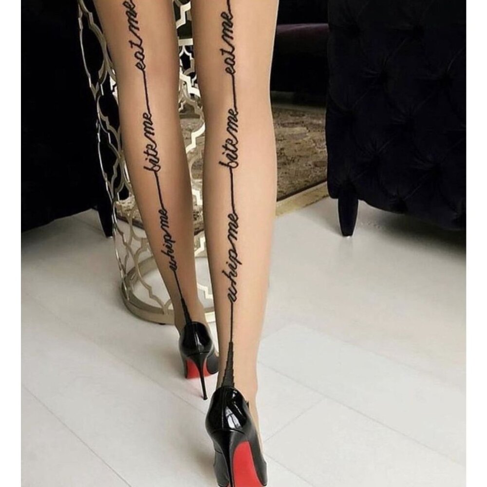 Agent Provocateur Whip Me Flesh Black Stockings 1 New - Picture 3 of 11